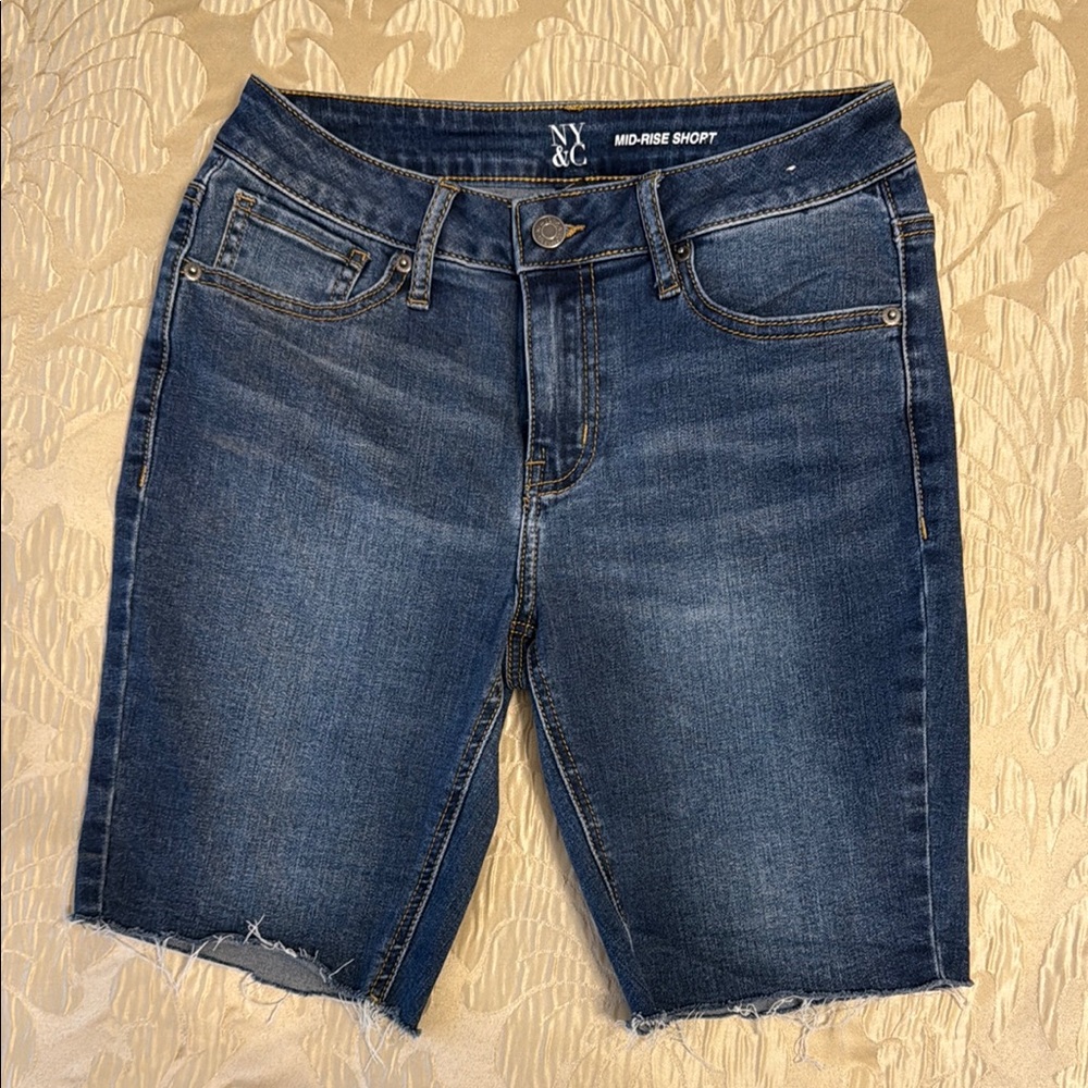 New York & Company Blue Denim Shorts